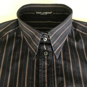 Dolce and Gabbana striped button up shirt